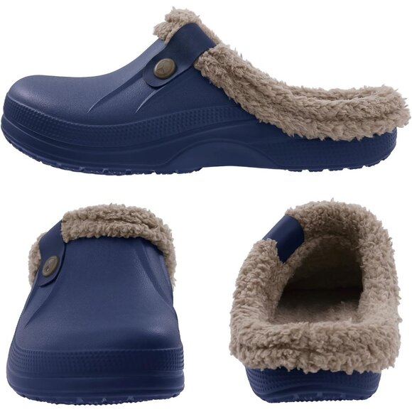 Luxurious Winter Fuzzy Clogs - Non-Slip Waterproof Slippers for Home & Garden - Picture 3 of 6